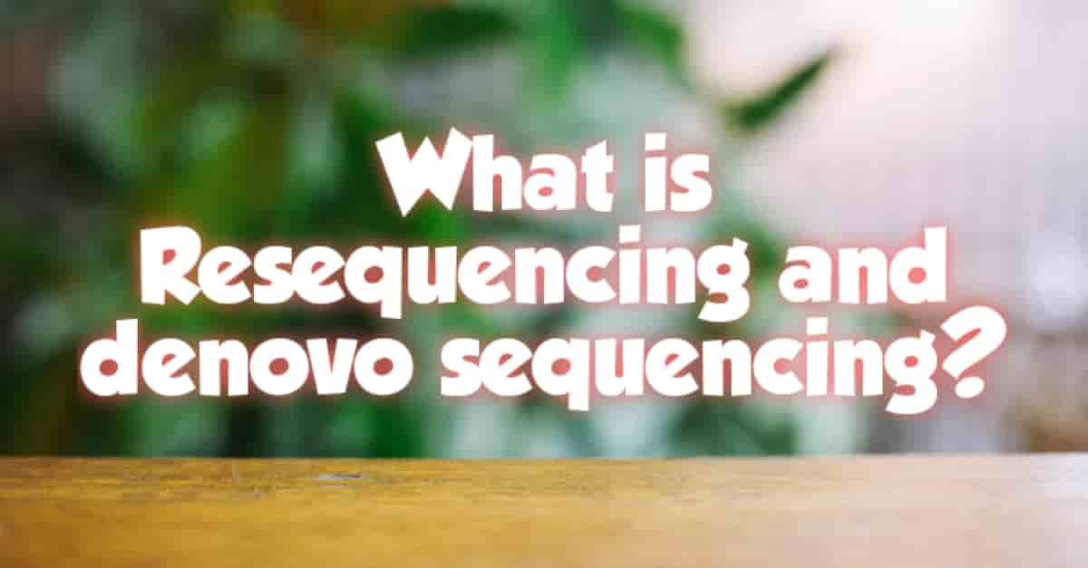 Resequencing vs de novo sequencing